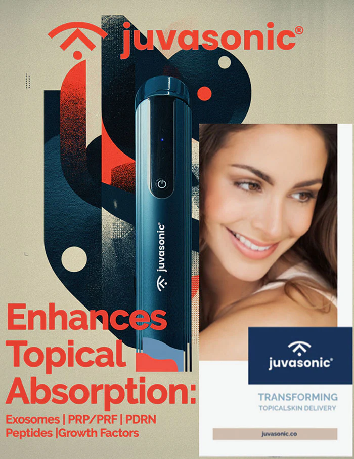 The juvasonic device on the cover of a book or poster