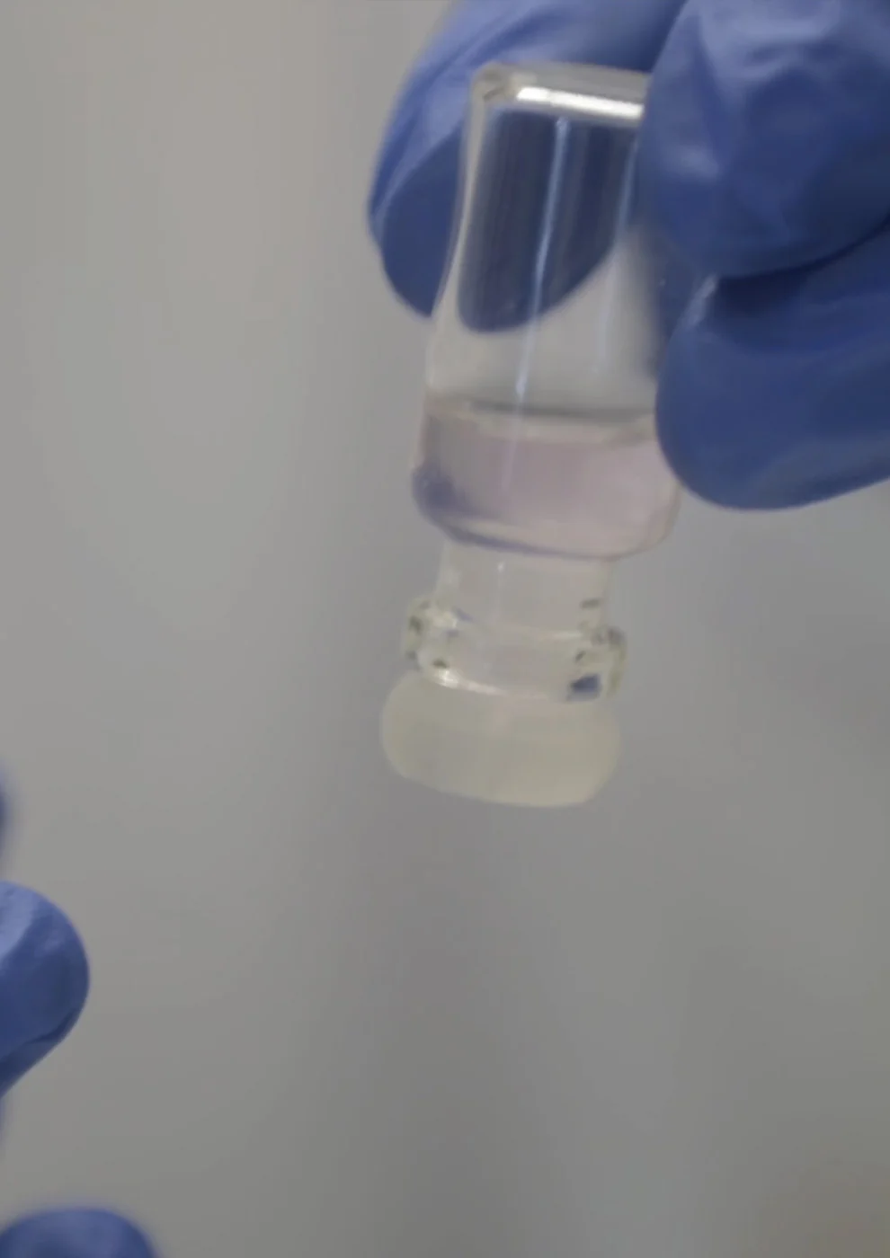 A exosome bottle being used during a treatment