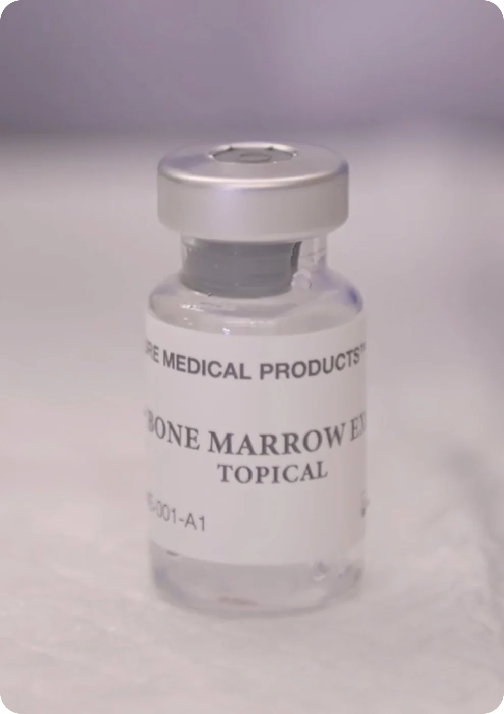 Photo of an exosome bottle
